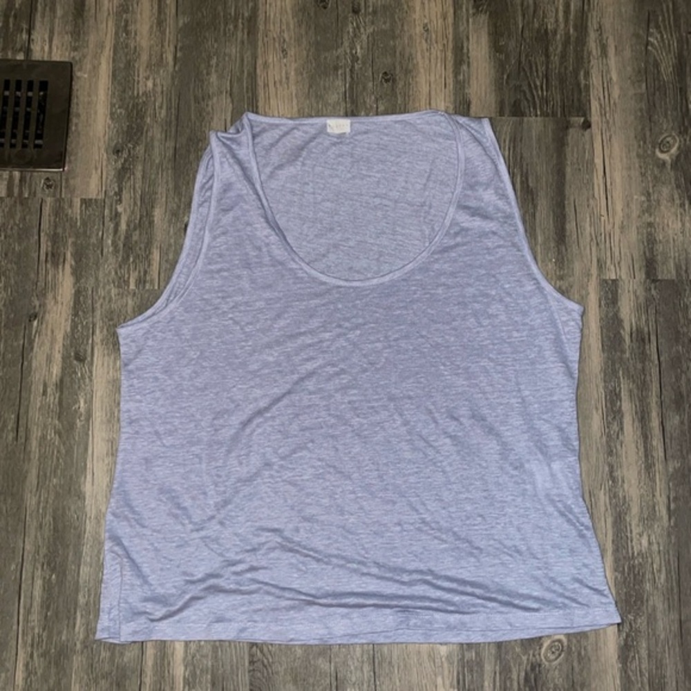 Poetry Clothing Longline Vest Sz 20 - Pale Chambray 100 linen